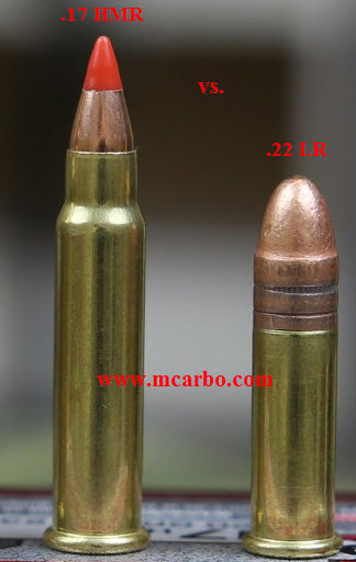 .17HMR vs. .22LR Bullet Side by Side